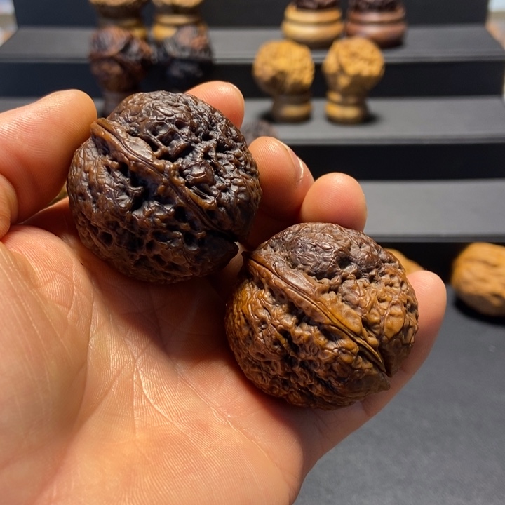 文玩核桃把件B罗汉头42mm