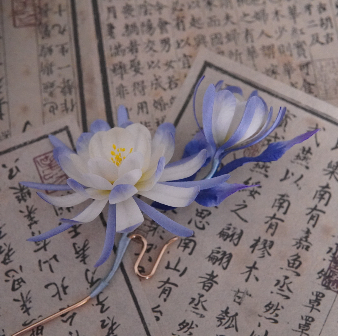 非遗绒花昙花绒花发饰蚕丝线手工制作南京绒花