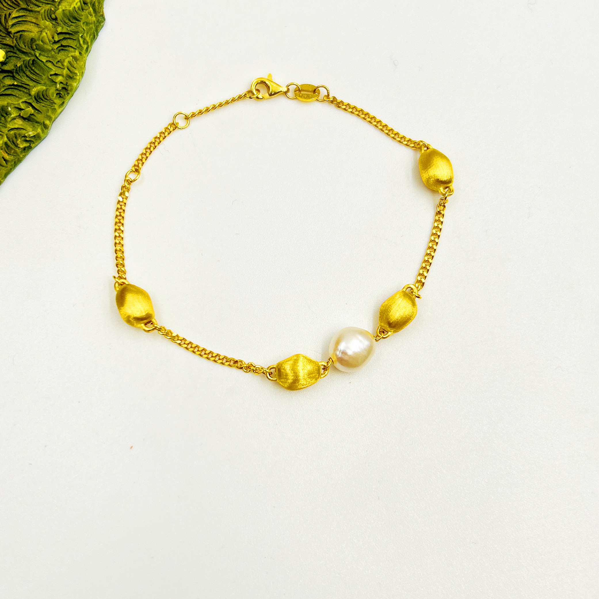 足金999拉丝金豆 手链 5G黄金 按克卖A1