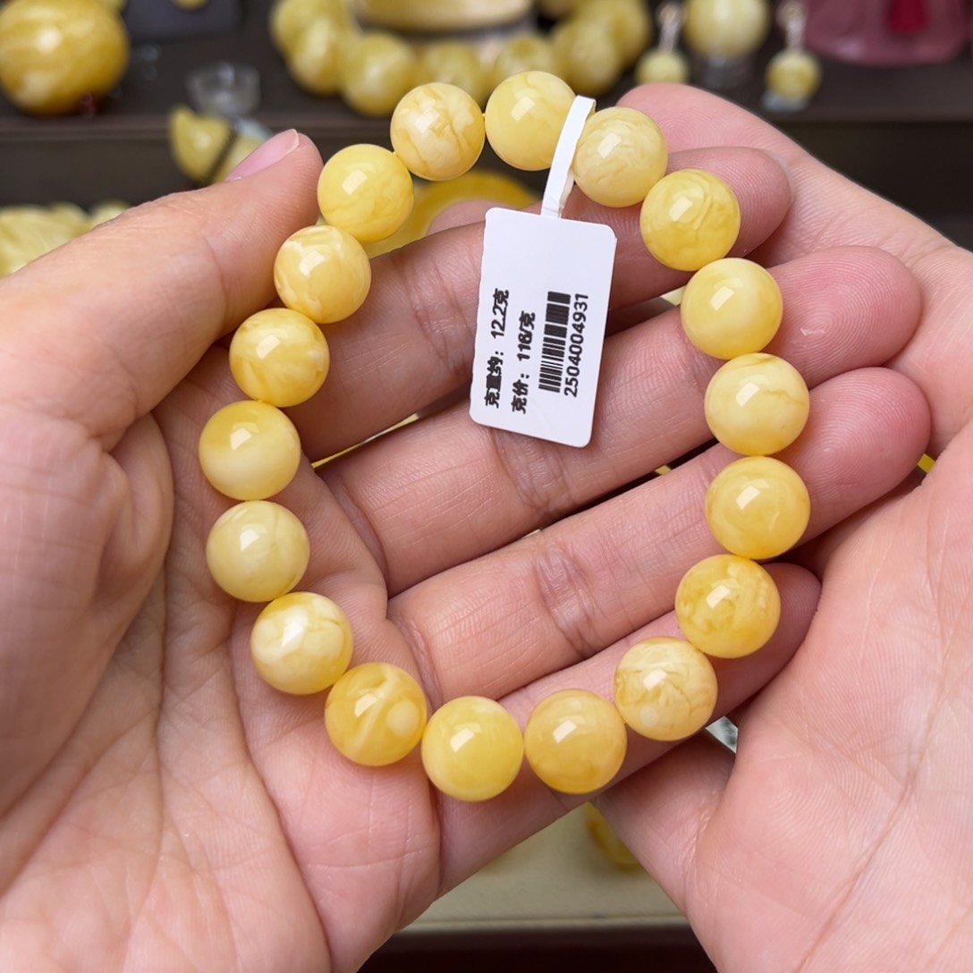 手串蜜蜡未镶嵌10+圆珠手串