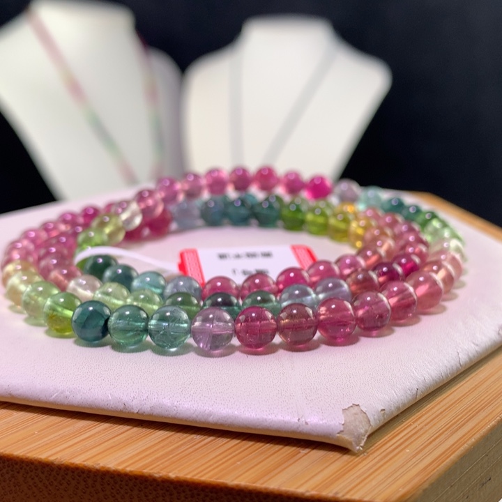 双色碧玺手链未镶嵌