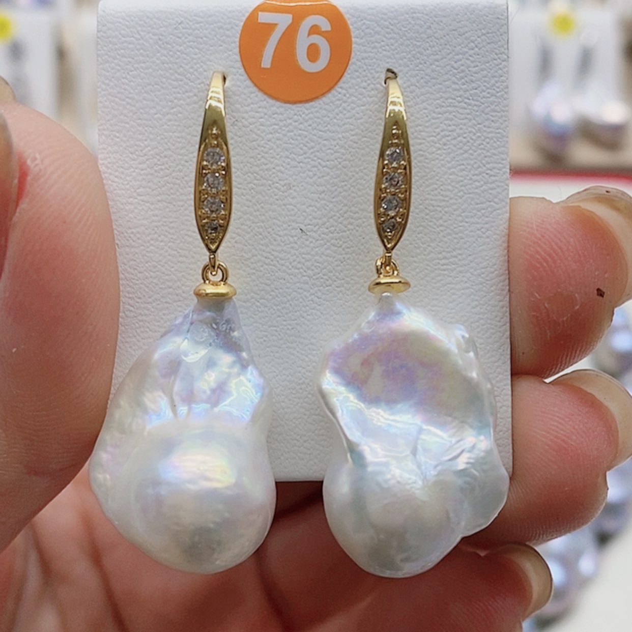 【闪购商品】淡水珍珠耳饰银S925镶嵌