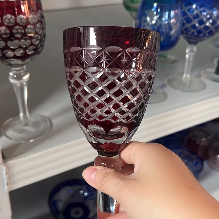 水晶玻璃平底款微瑕一个