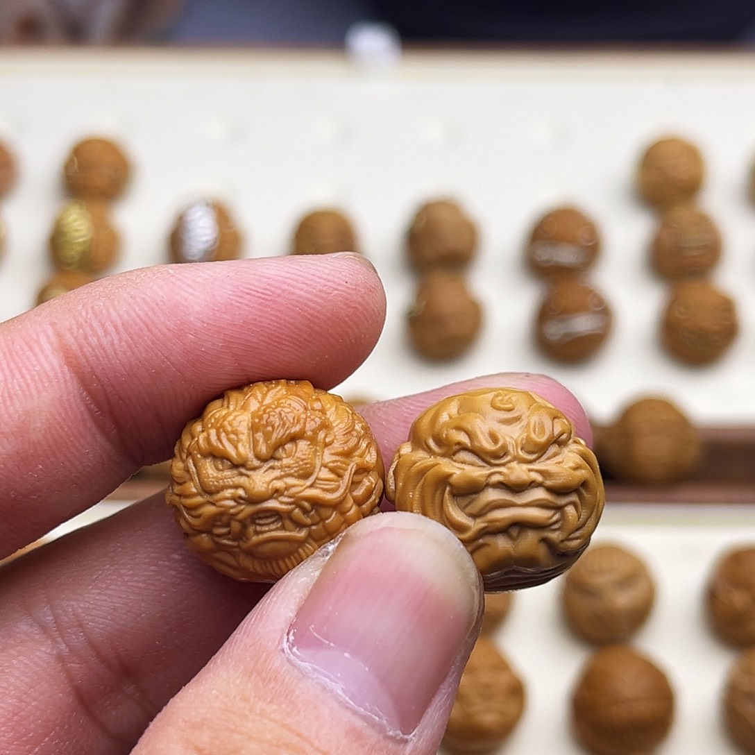 菩***影猴头核桃吊坠单颗2颗19