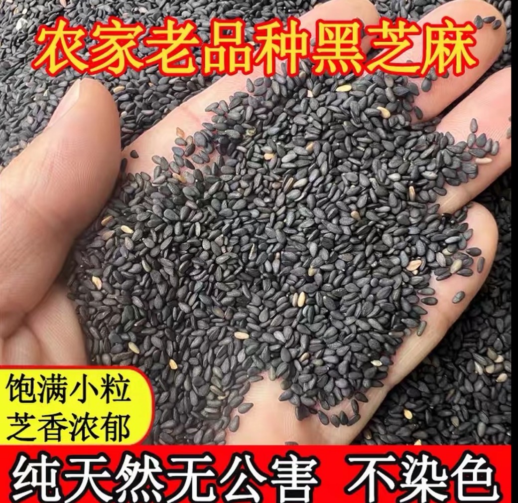 [助农专场]新货黑芝麻白芝麻农家自种老品种新货