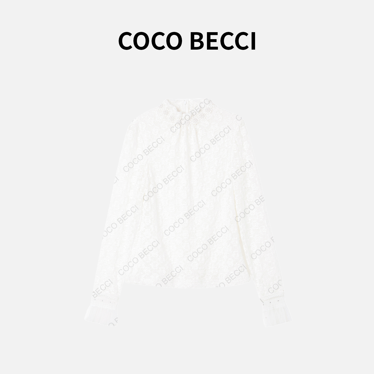 COCO BECCI【梦幻芭蕾】法式复古风蕾丝上衣YT24JA31J027