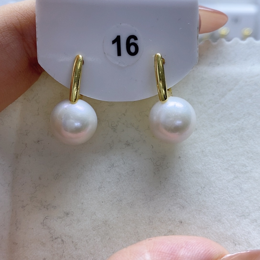 淡水珍珠耳饰银S925镶嵌