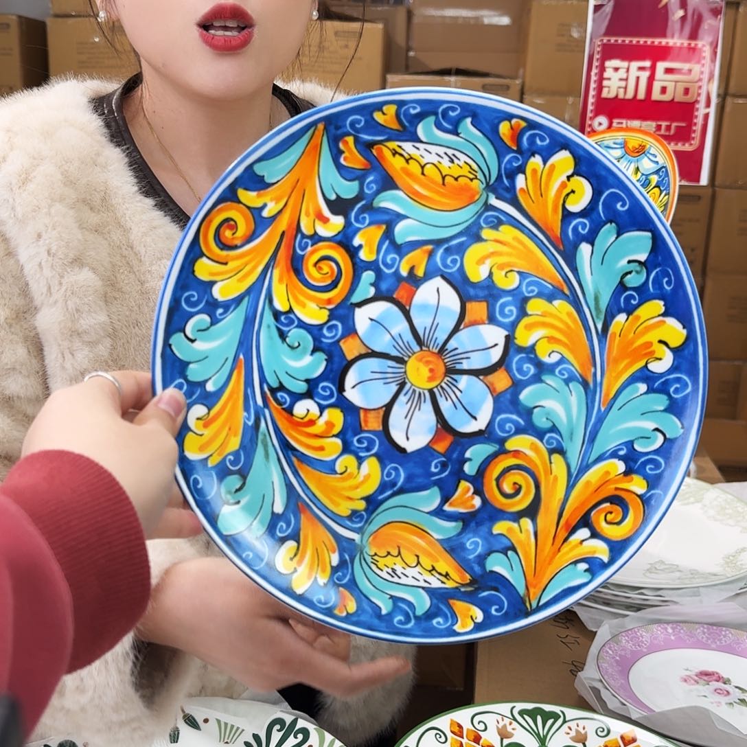 骨瓷高骨10.5英寸平盘27cm一个外贸骨瓷