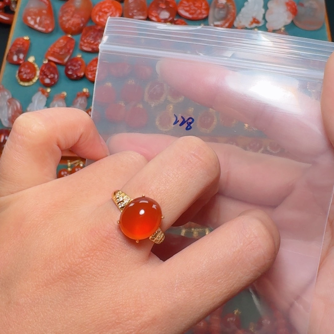 南红玛瑙南红银S925镶嵌