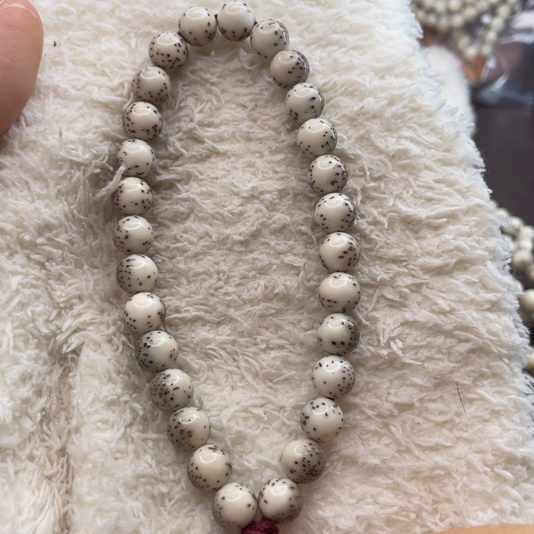 星月菩提手串卡8河豚留白圆珠