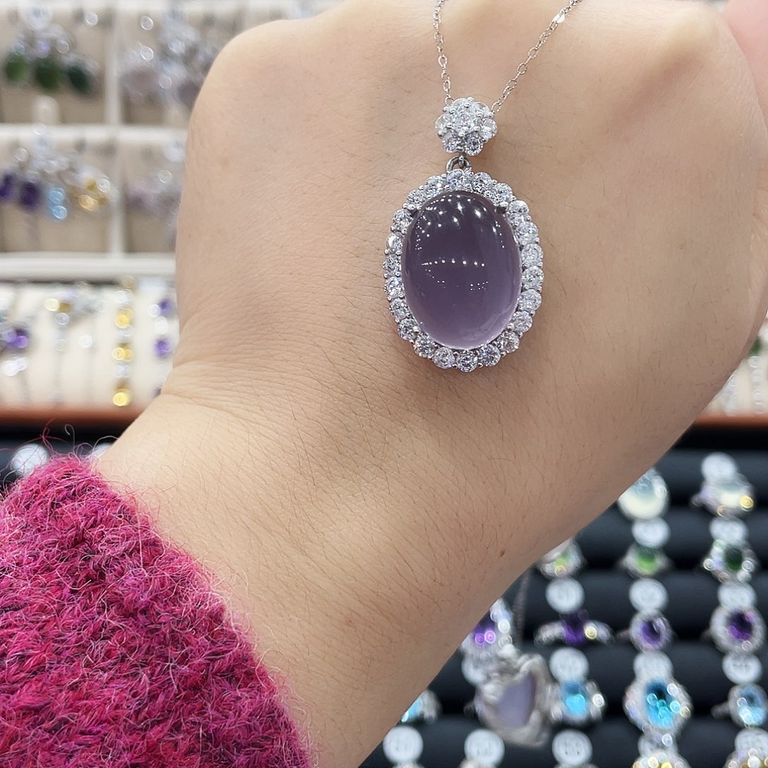 ****.萤石银S925镶嵌吊坠