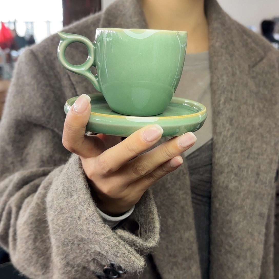 龙泉云间青瓷小米茶器