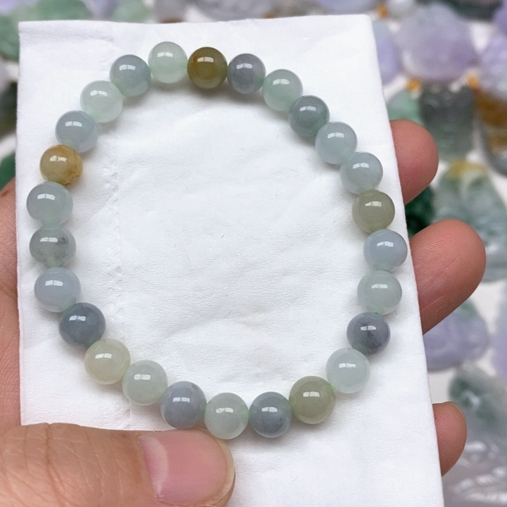 小***条翡翠未镶嵌颈饰翡翠