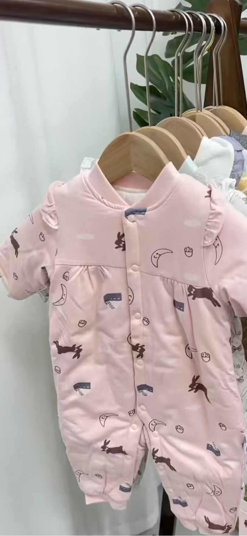 宝宝冬款加厚常规棉服宝贝连体马甲中性婴儿秋冬