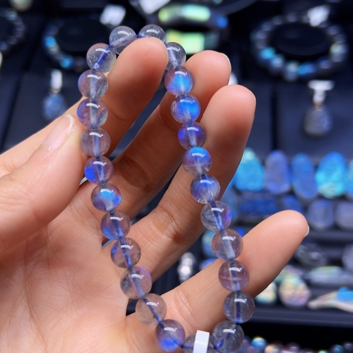 拉长石手串未镶嵌8左右