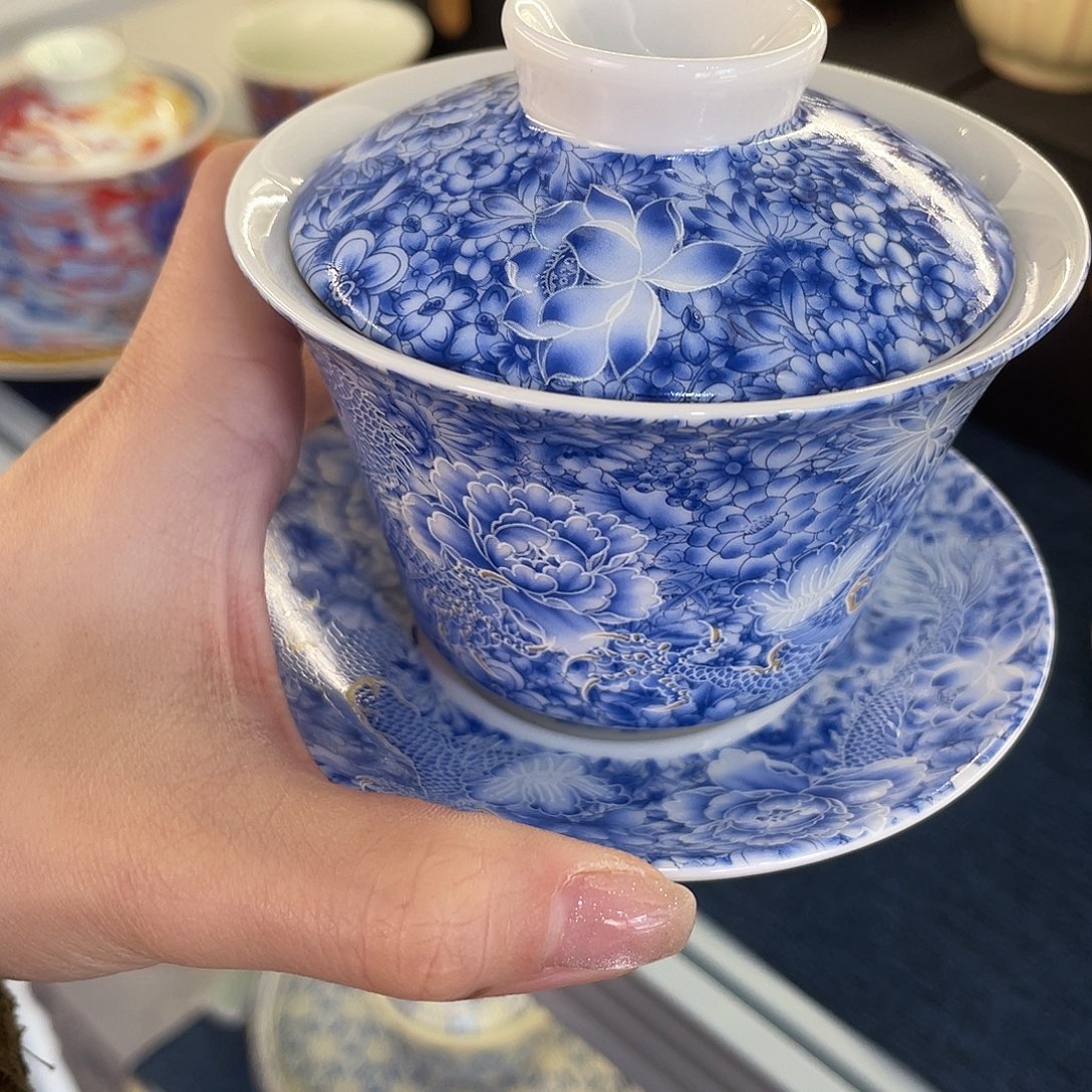 陶景德陶瓷盖碗茶具