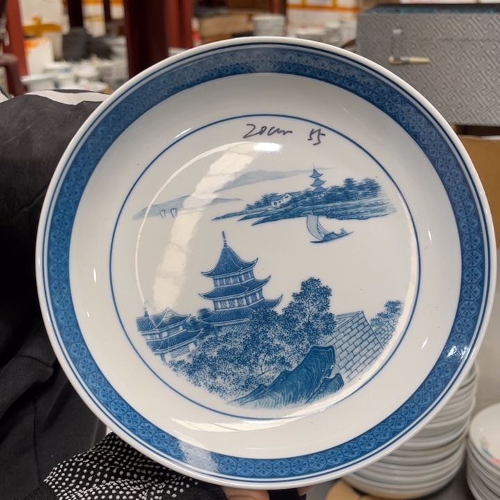 醴陵高温釉下手绘20厘米