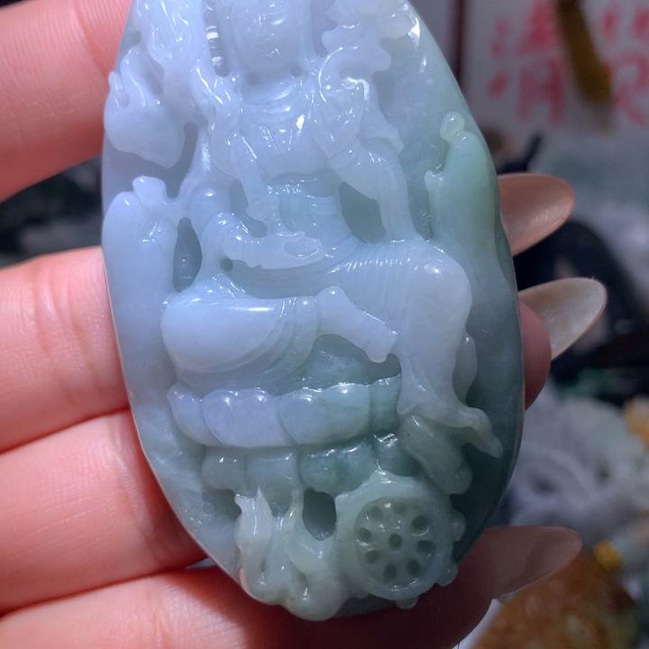 翡翠未镶嵌颈饰保真天然A货翡翠