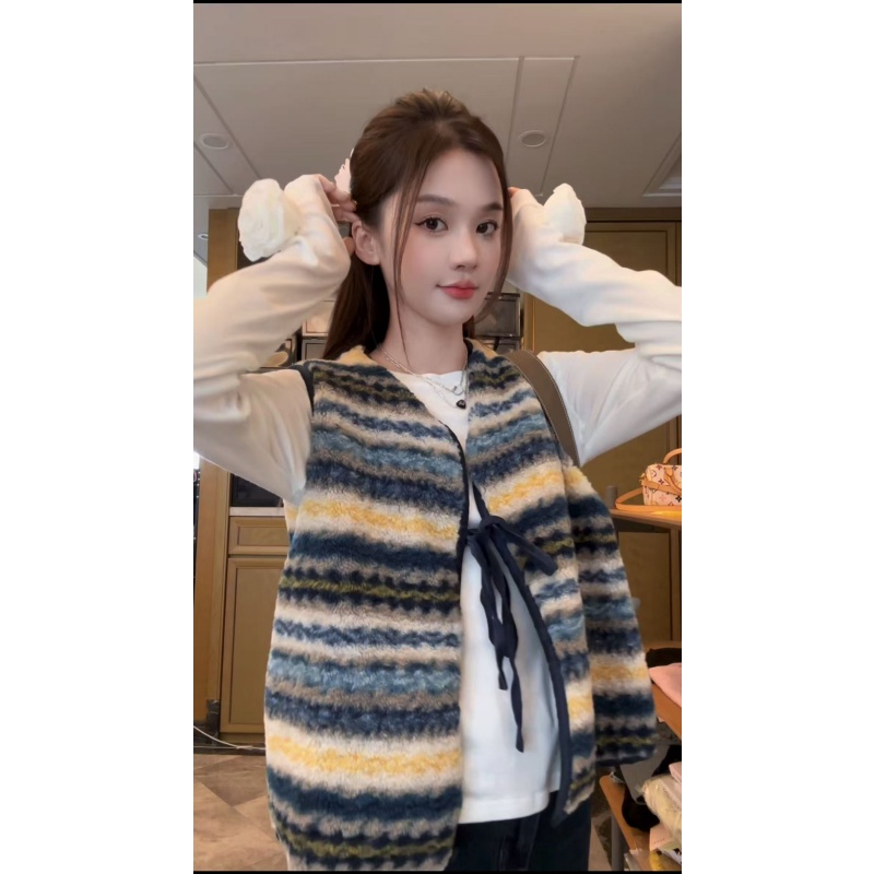 【冰岛几何】秋冬复古撞色花纹费尔岛系马甲-BX20251091