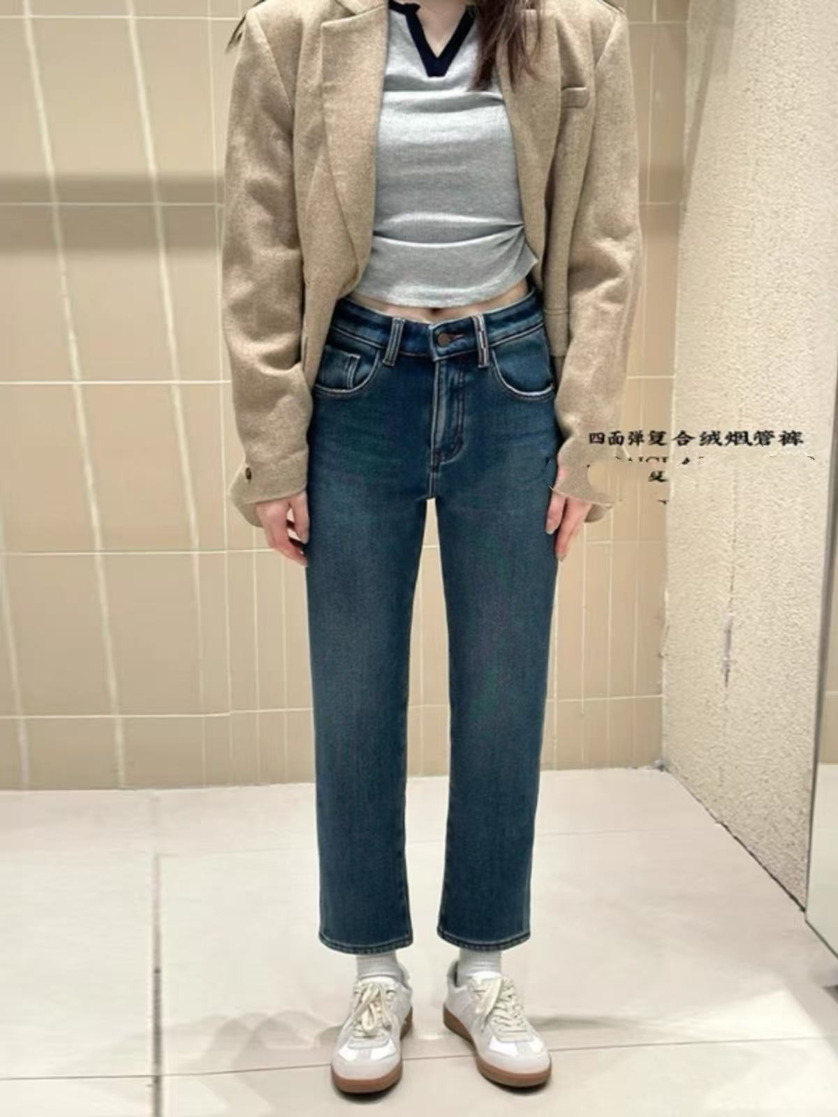 厚绒)实力过冬！颜值裤！做到又暖又显瘦的裤型！配大衣超绝~