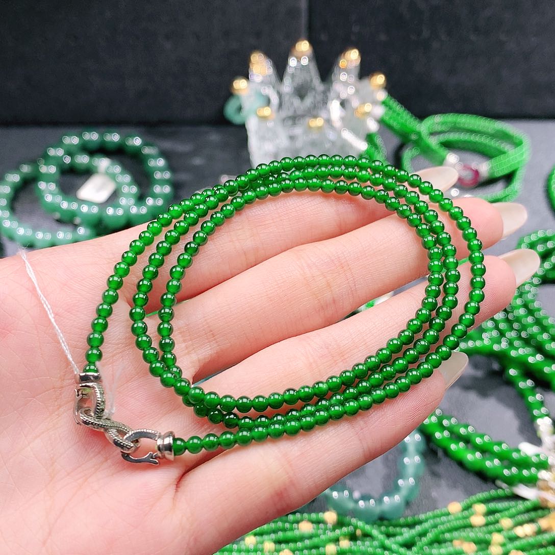 翡翠未镶嵌手链项链