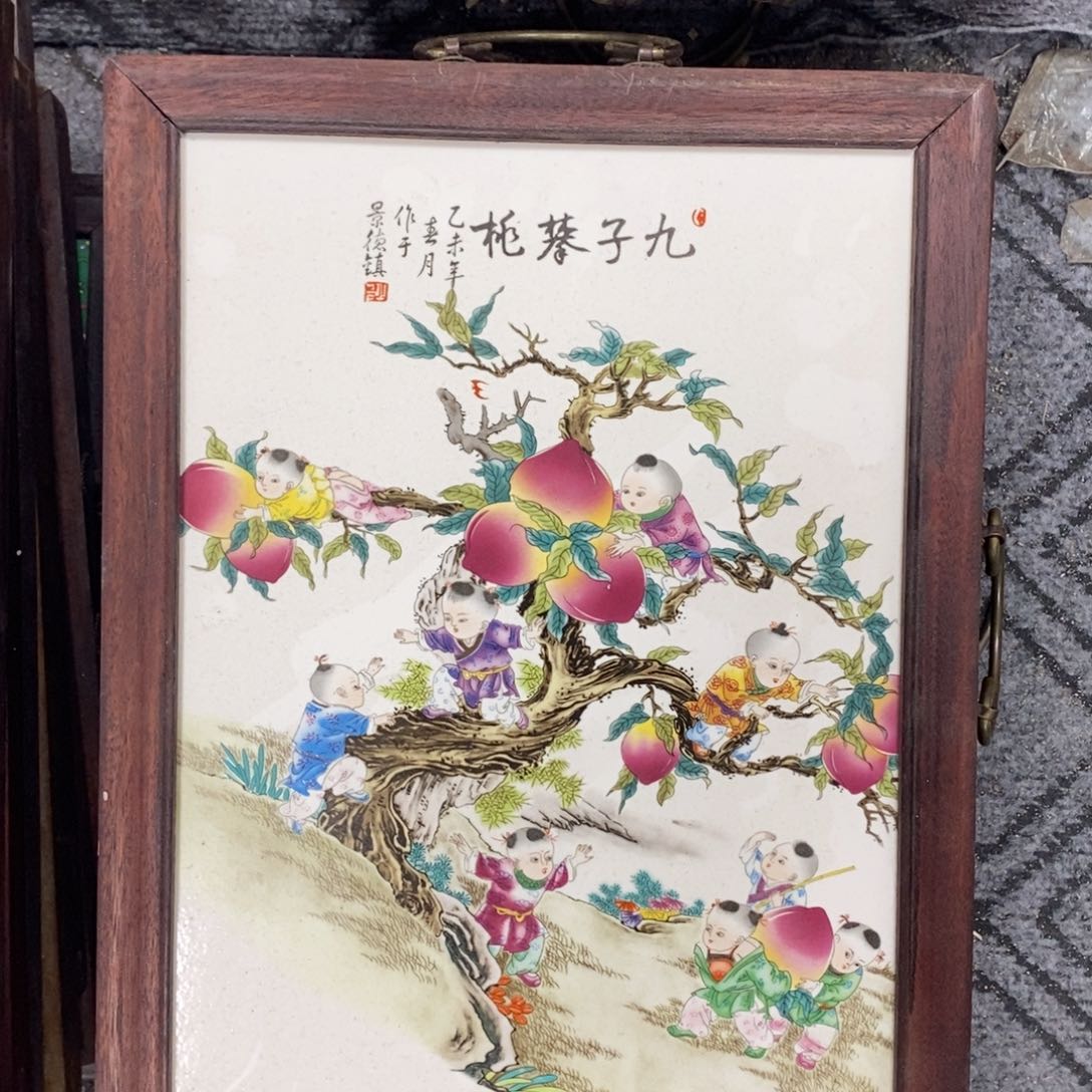 瓷片景德镇瓷板画柴窑烧制