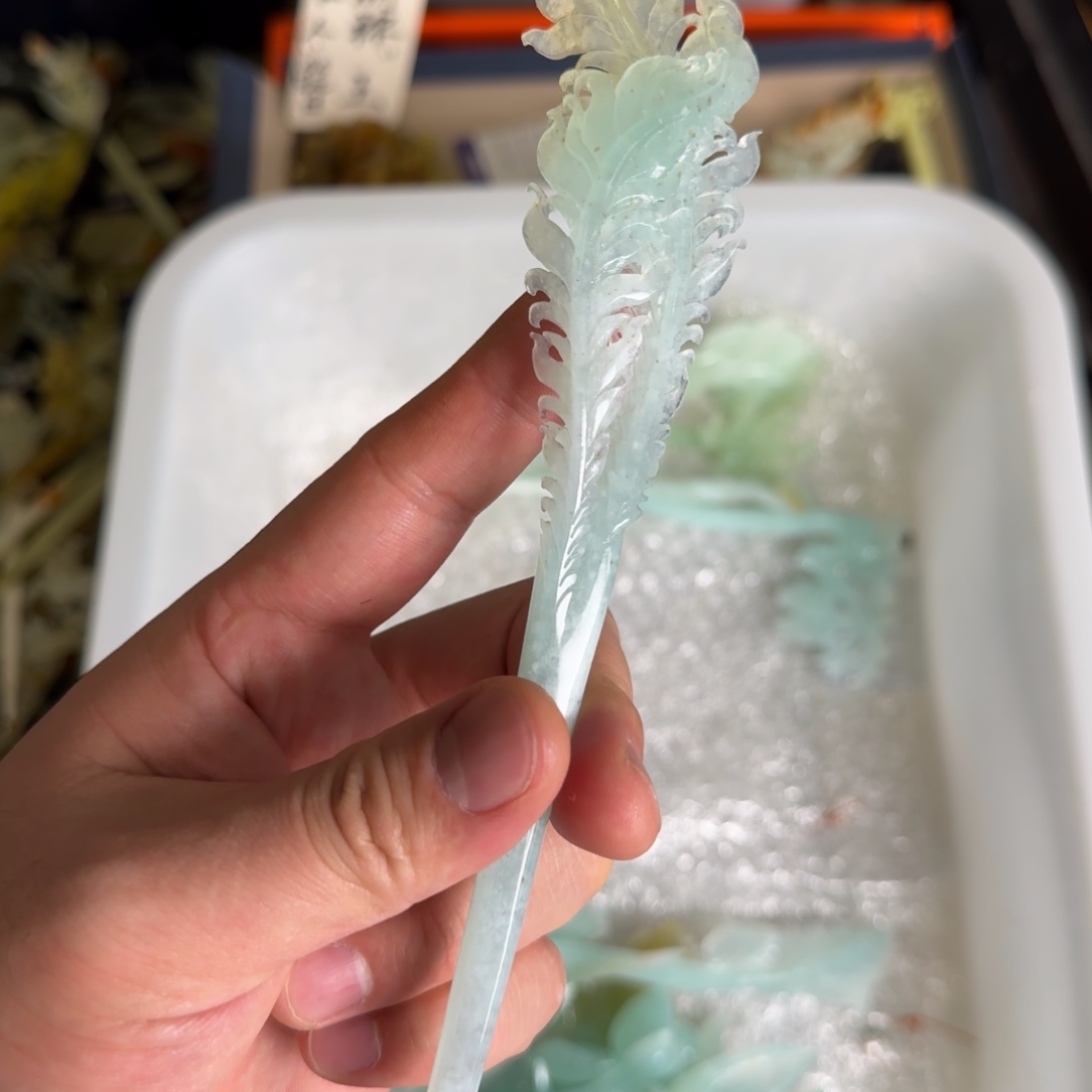 岫玉发饰未镶嵌明君玉簪贼拉好看