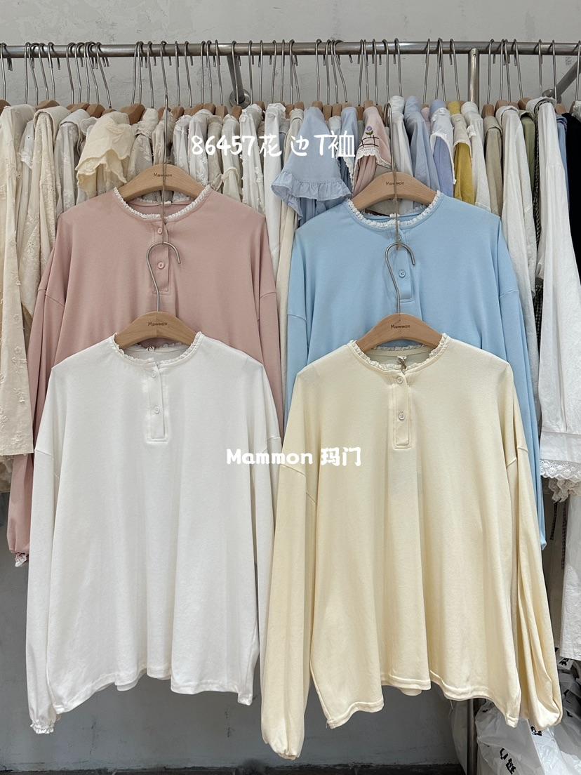 叨叨推荐款 MM#86457#花边T恤（春季新款）FL
