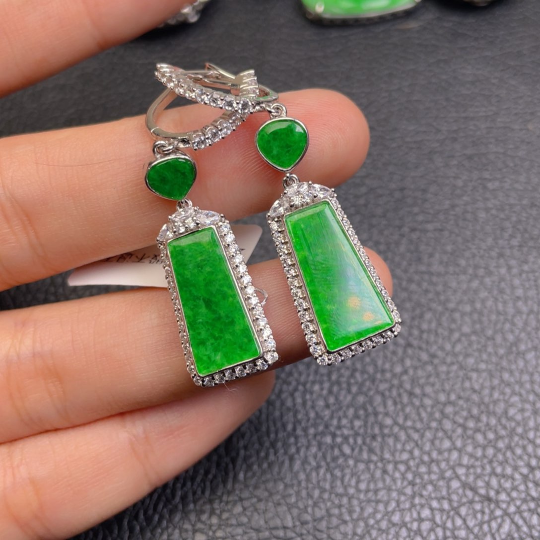 翡翠银S925镶嵌吊坠(不含链)