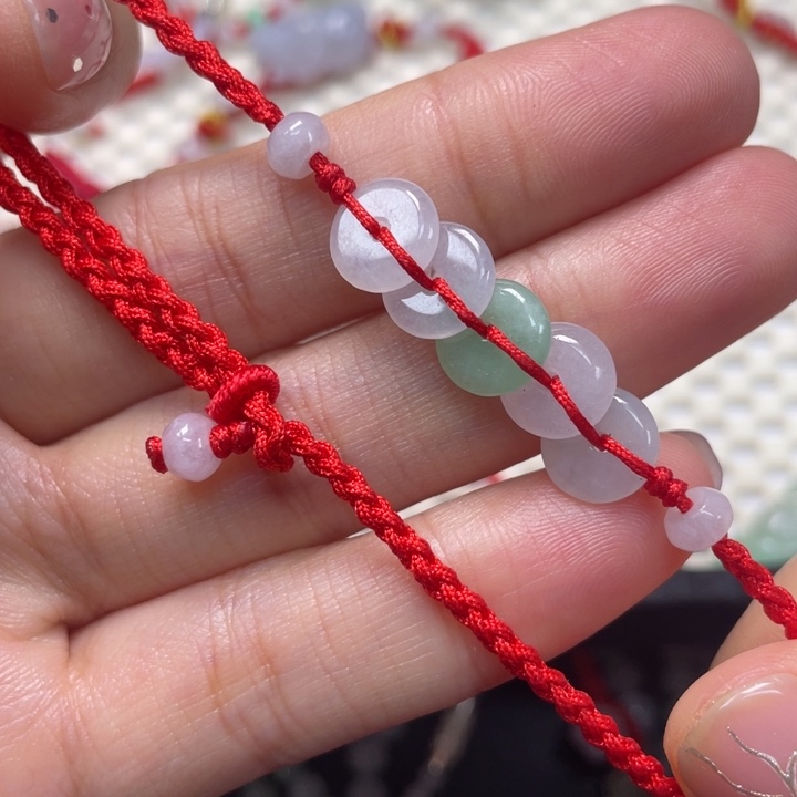 翡翠未镶嵌手绳脚链