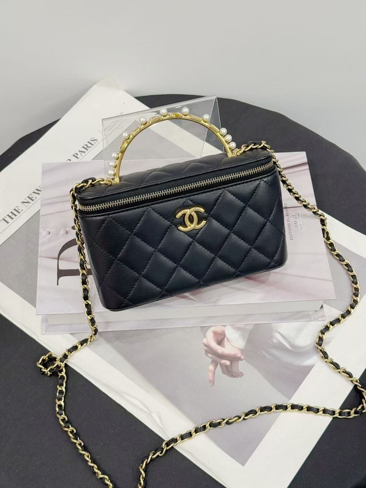 99新 Chanel/香奈儿 23b 珍珠水钻手柄长盒子 大全套 拍下送鉴定