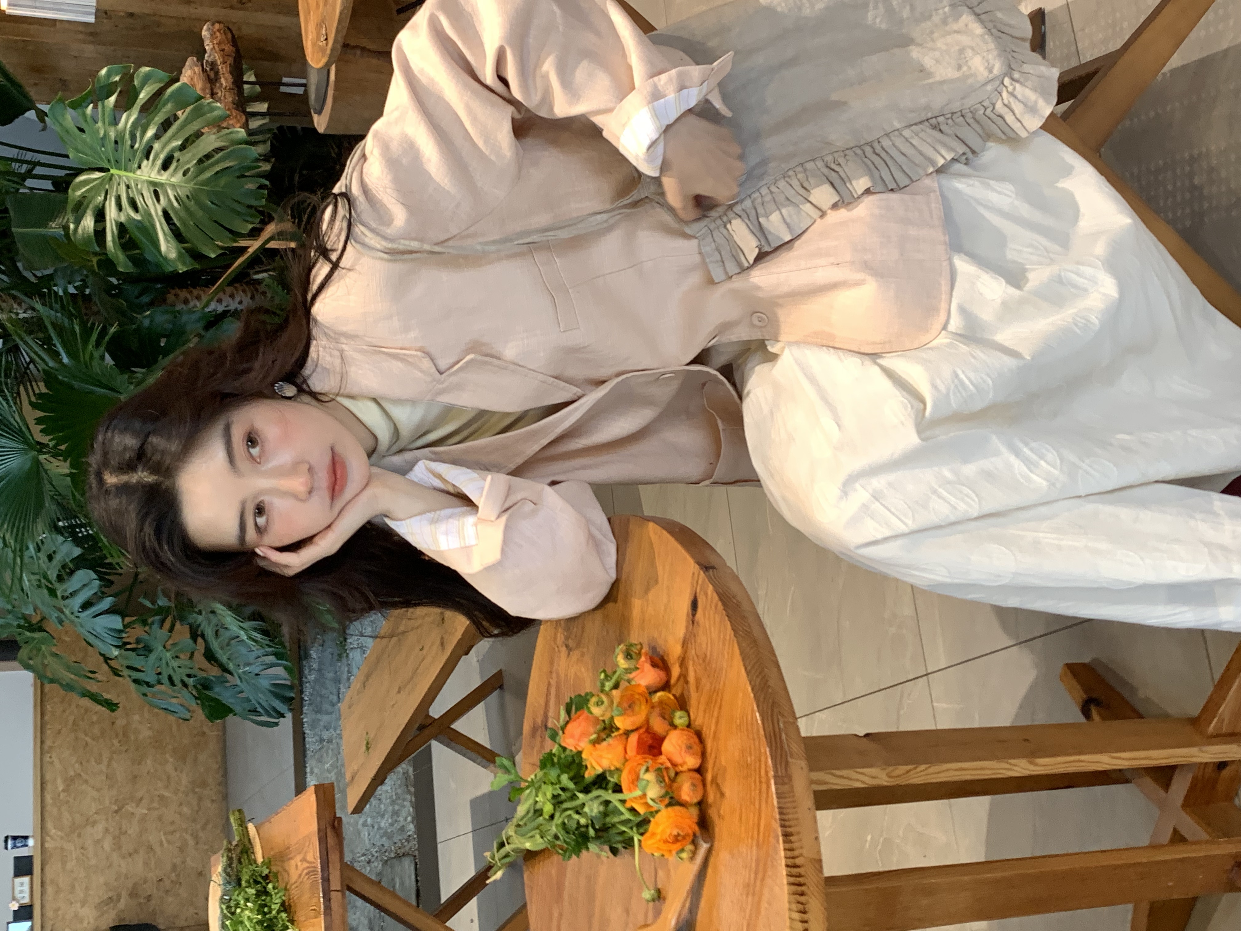 秋屿頔moment 自制 宽松简约百搭休闲西装外套