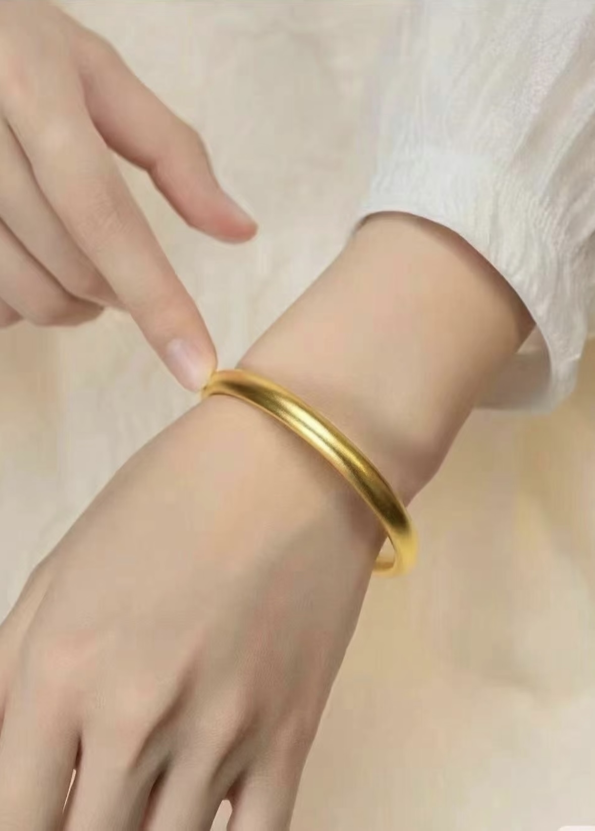 SUNFEEL/赛菲尔【一店】足金999厚壁轮胎镯子时尚大气礼物推荐