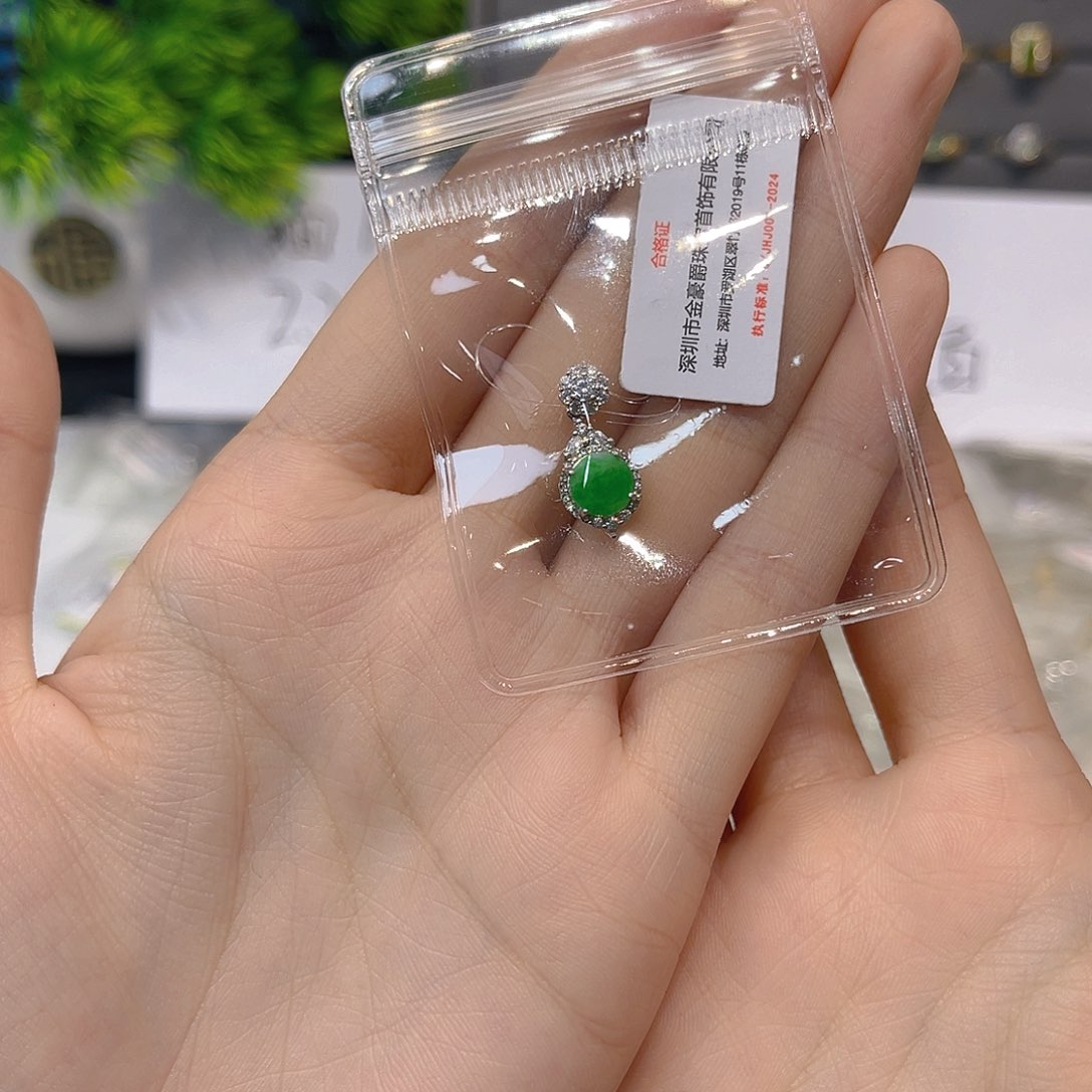 翡翠戒指银S925镶嵌我