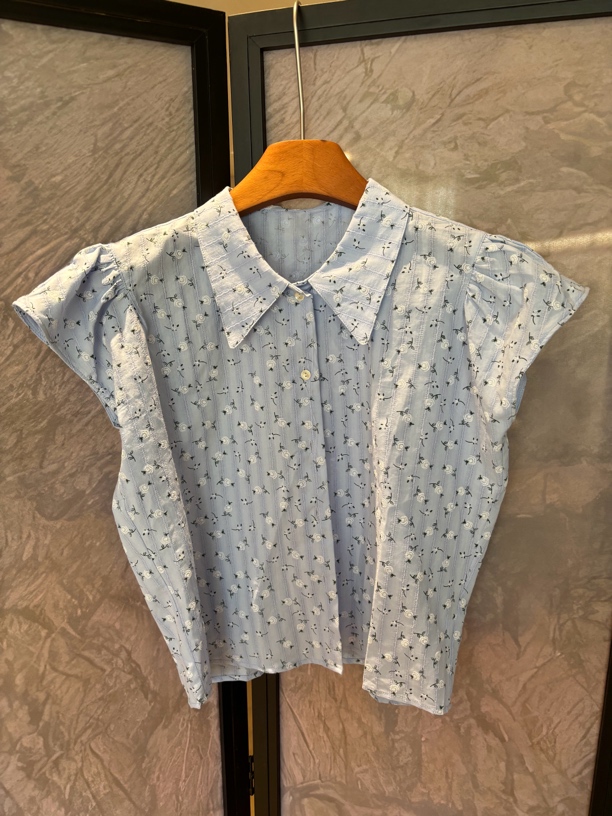 【PLJJ】泡菜定制款碎花小飞袖上衣