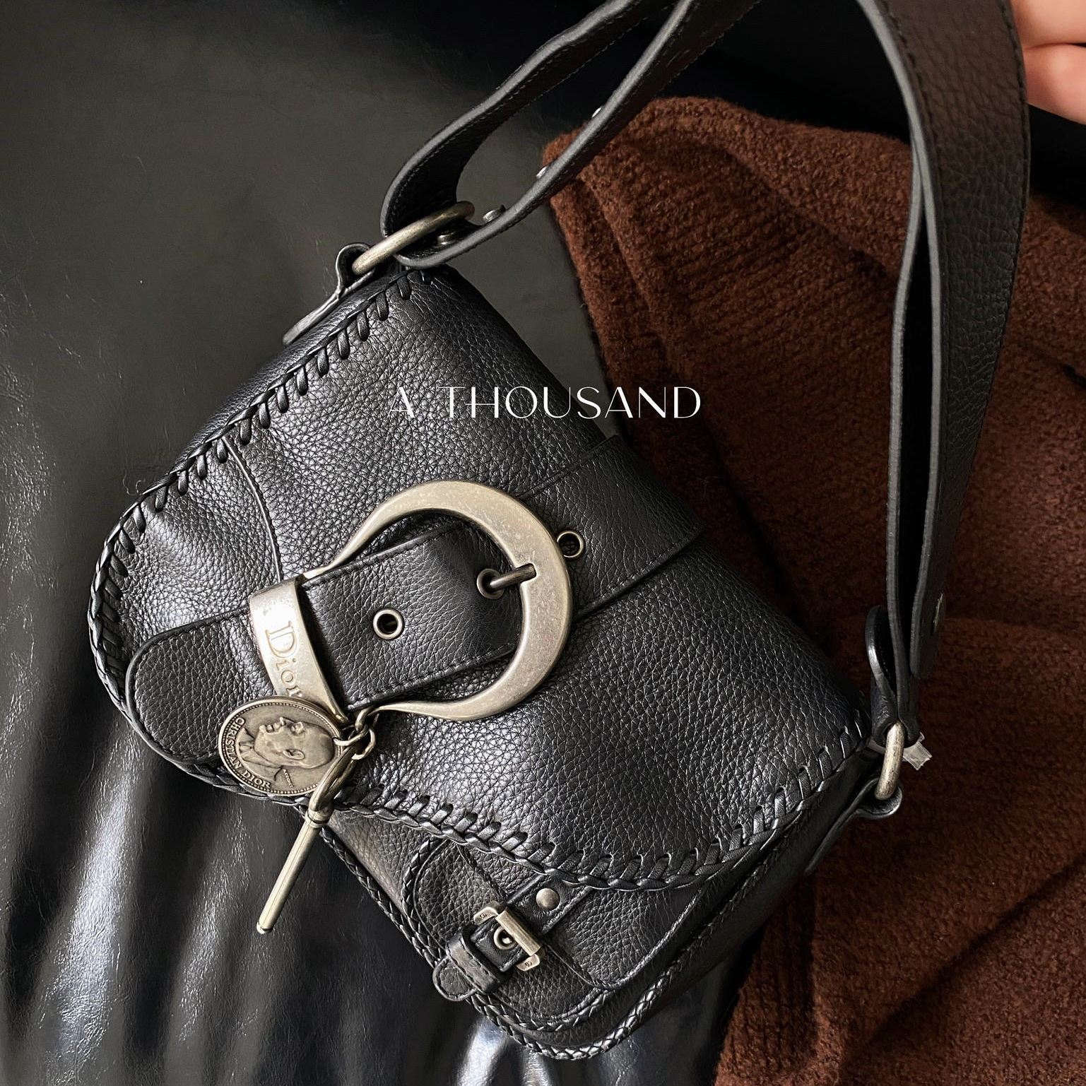 95新 DIOR/迪奥 Dior高乔马鞍外缝线底长22厘米单肩包72974873 