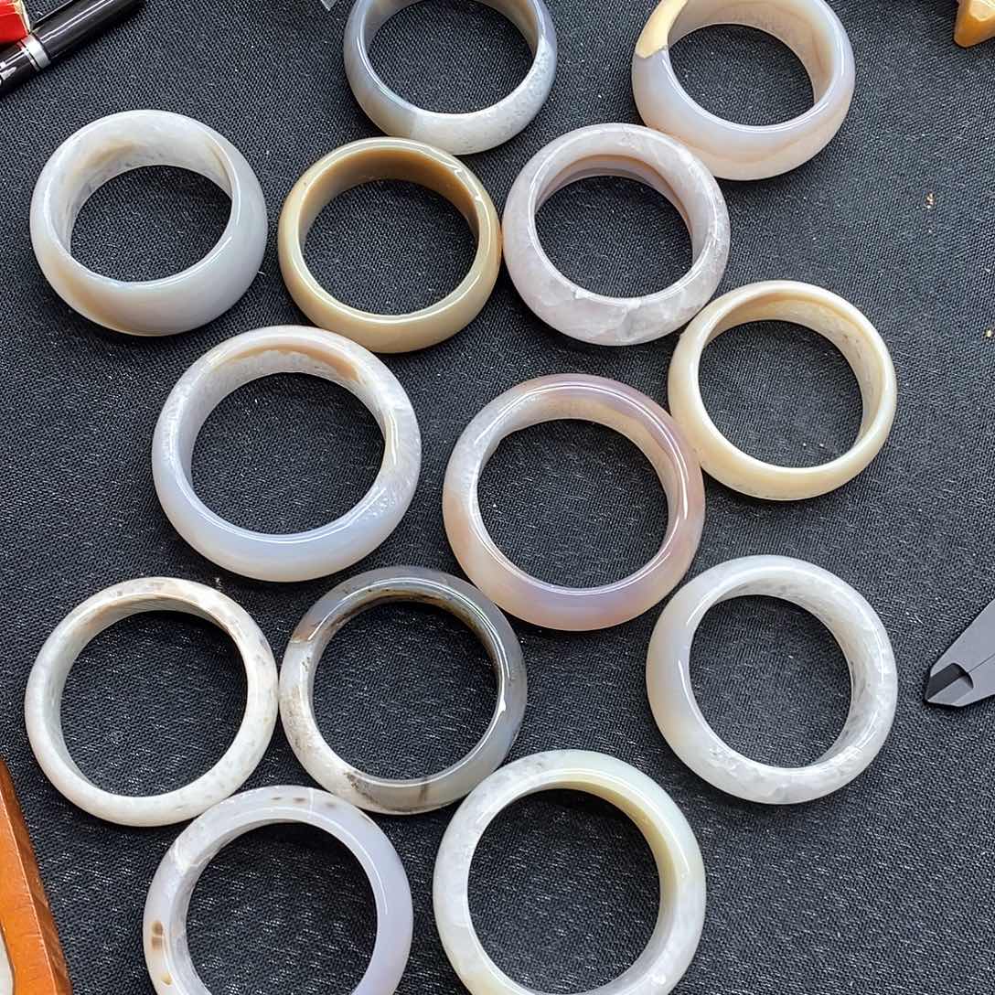 玛瑙/玉髓珠宝半成品合金不*吃