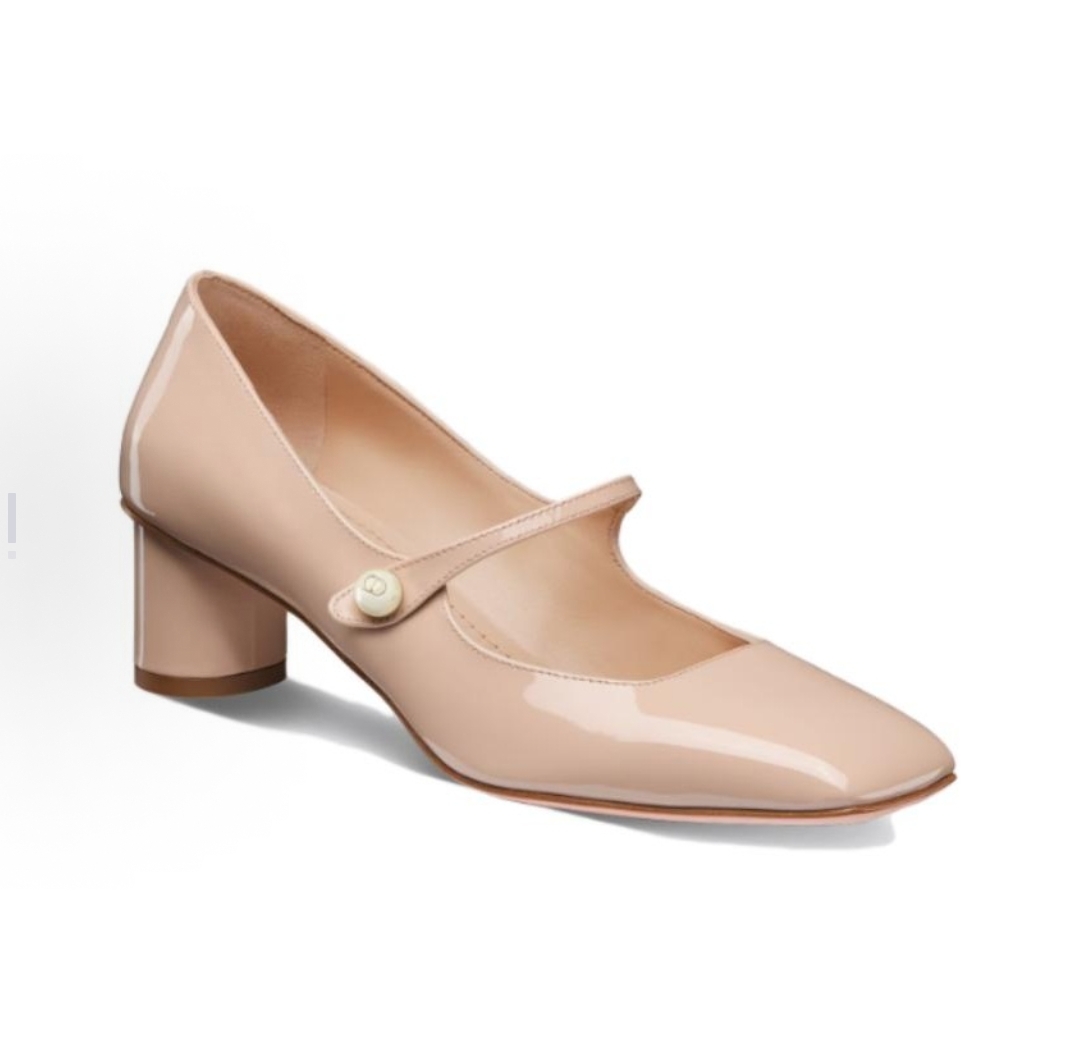 99新 DIOR/迪奥 S027 漆皮 高跟鞋 女款 粉色 36 37.5 38码