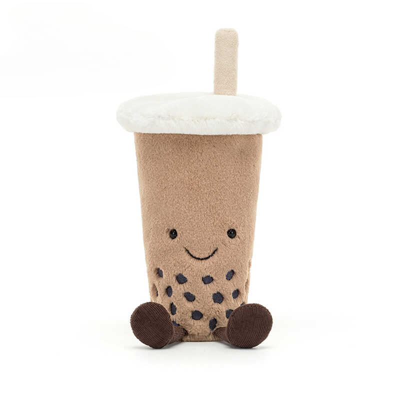 英国新品趣味珍珠奶茶可爱玩偶毛绒玩具公仔陪伴生日礼物