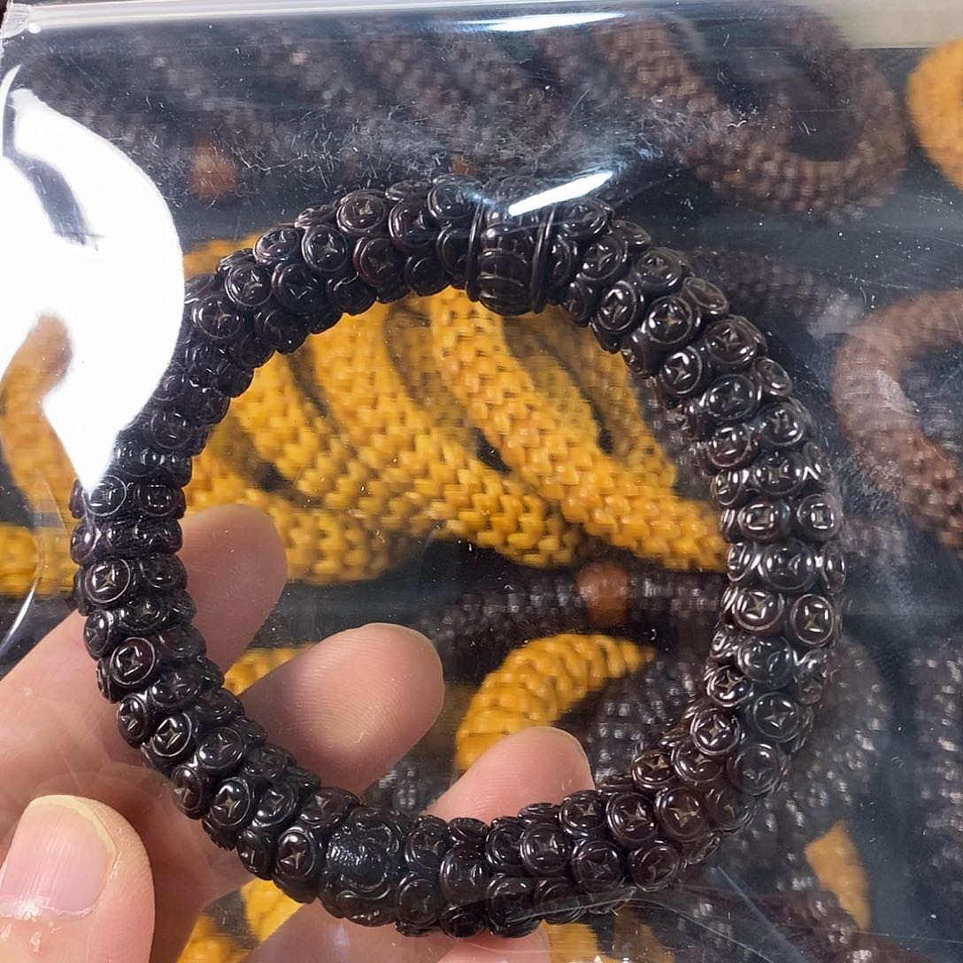 蒙***人手串紫金鼠配饰钱币龙13