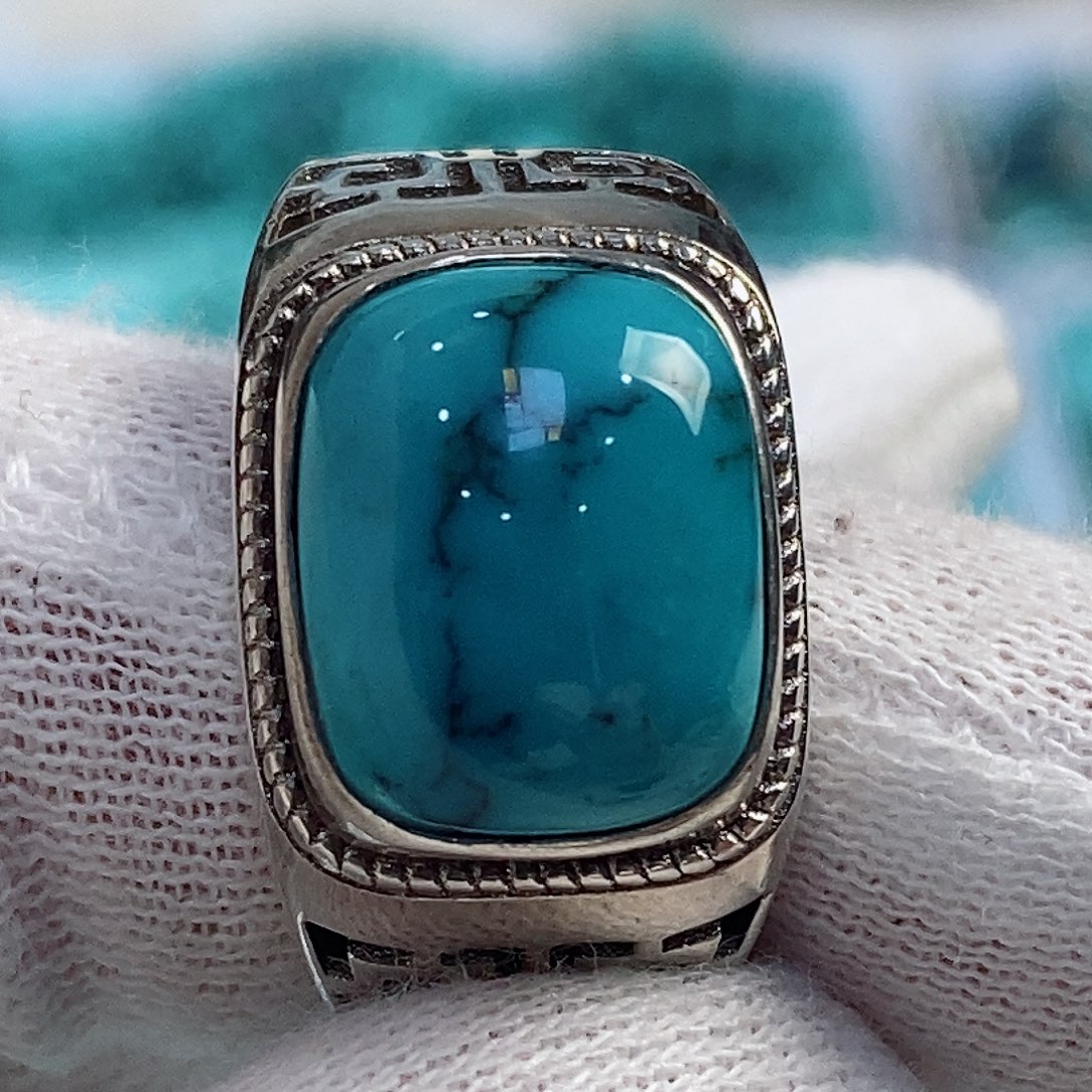 绿松石配饰银S925镶嵌