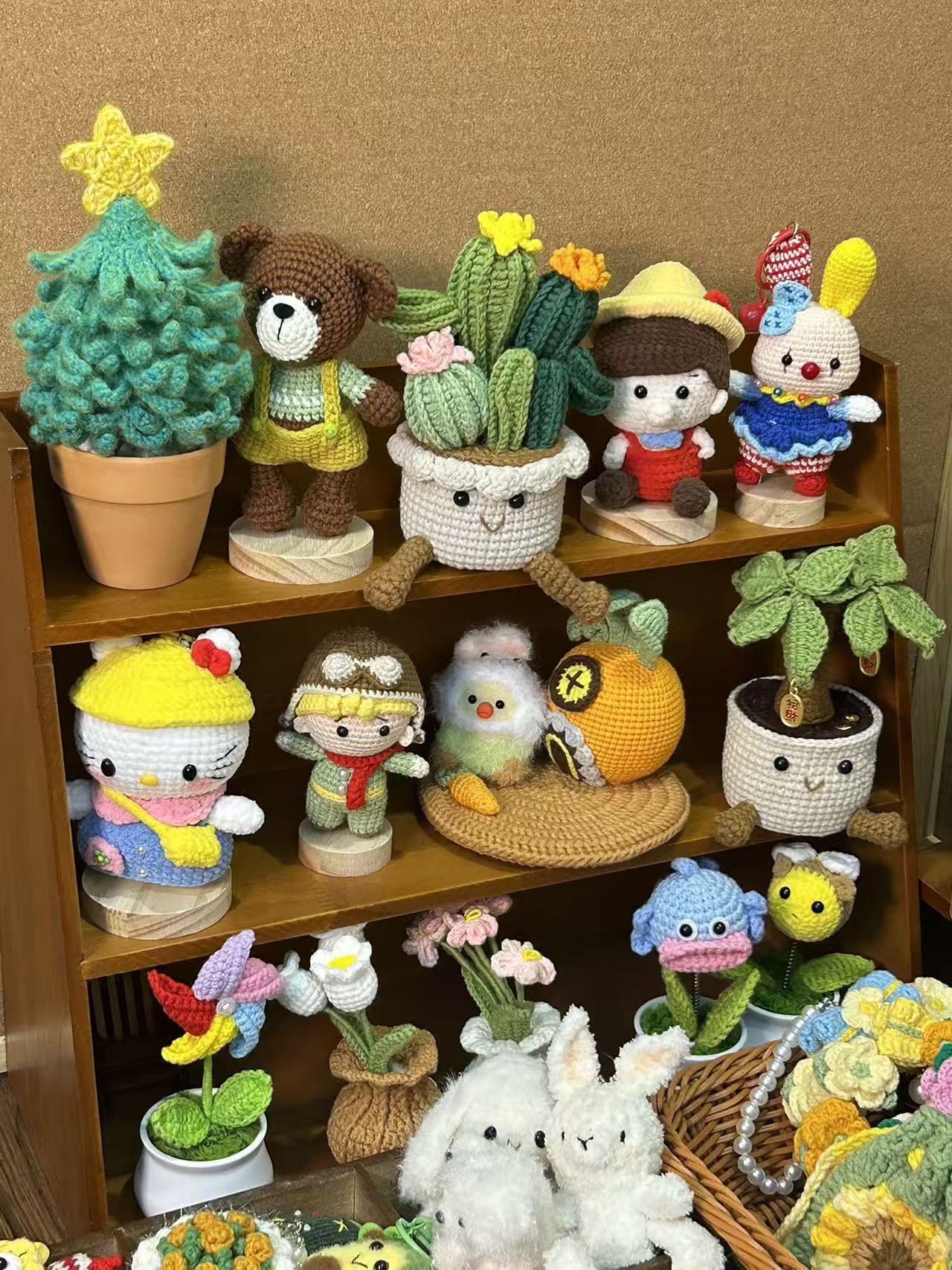 毛线钩织玩偶发夹包包成品直播间选款可爱小物件（拍下no退no换