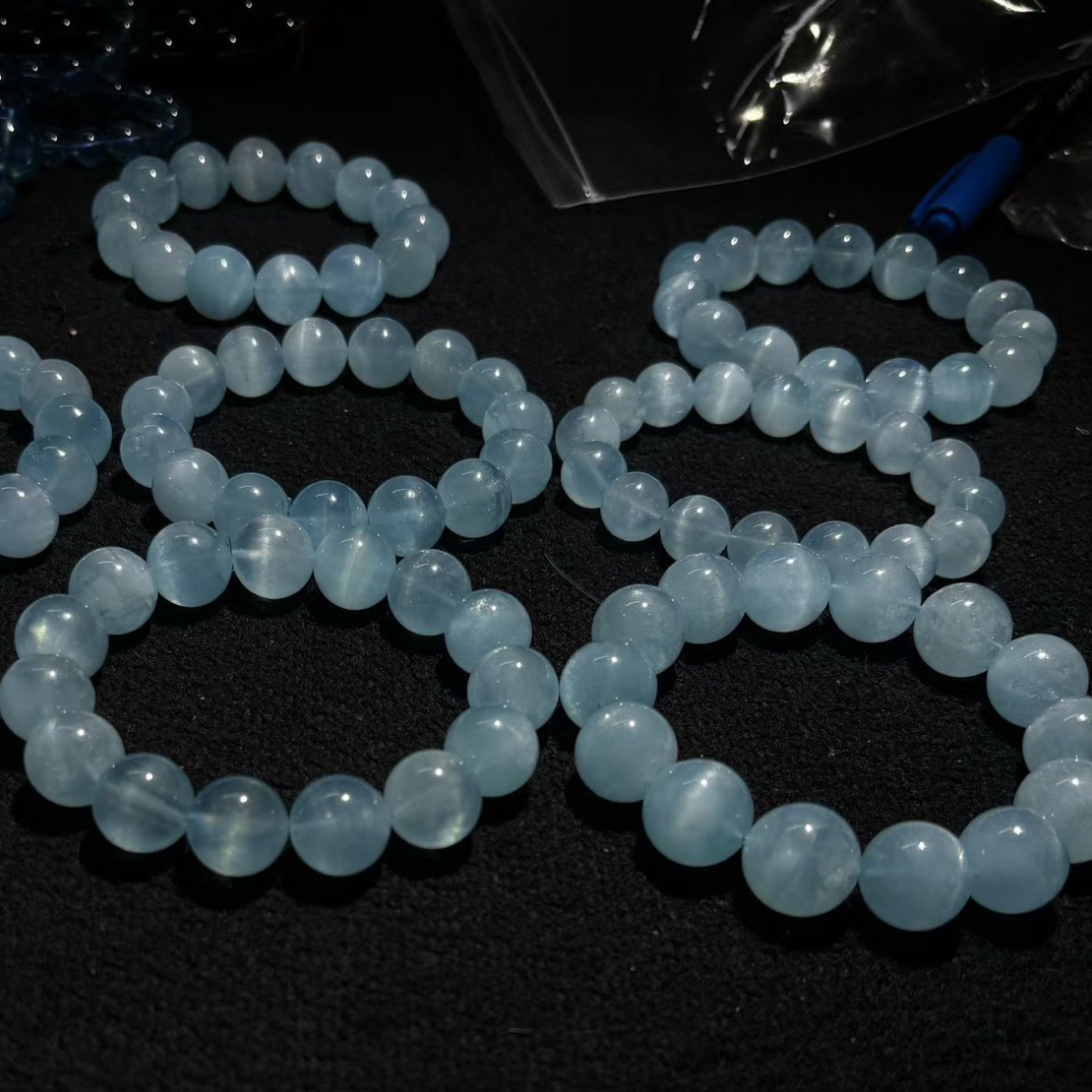 拉丝猫眼天空蓝 海蓝 冰透纯净 纯净仙气飘飘定制款