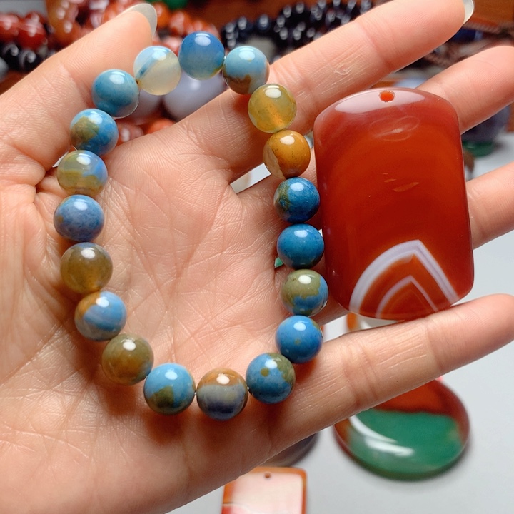 未镶嵌手链玛瑙/玉髓花***?