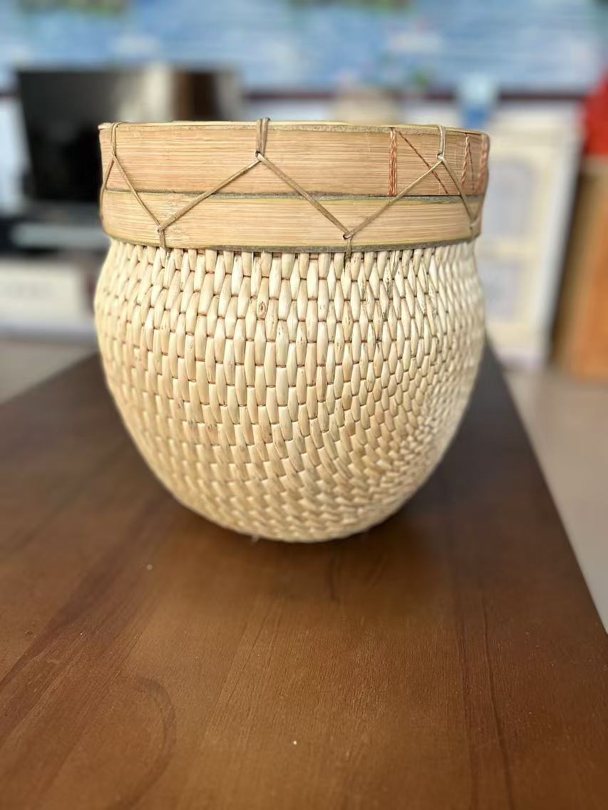 柳编/米升/米斗/花瓶/简约/乔迁/婚嫁馒头筐竹编