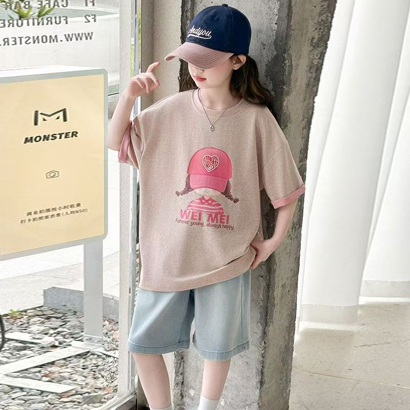 帽子女孩单件短袖-120