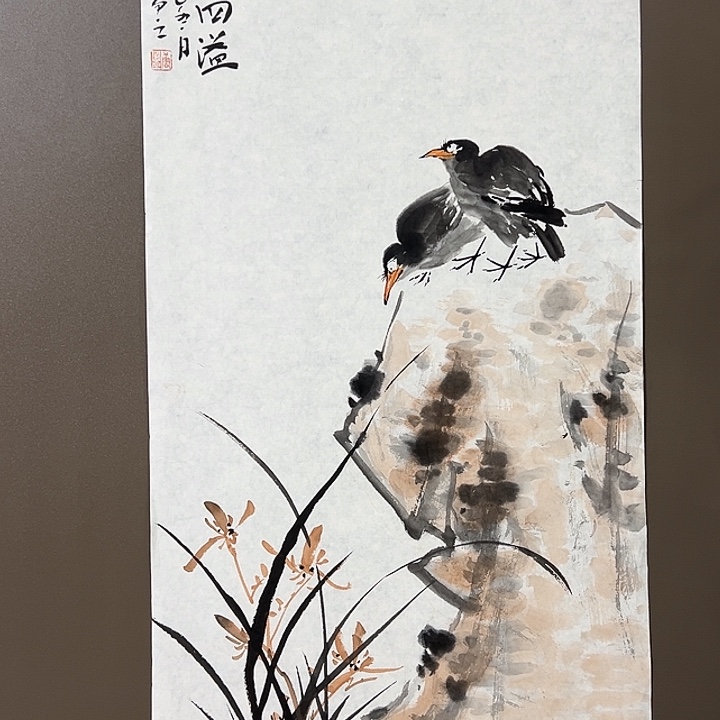 国画唐国良  手绘原创