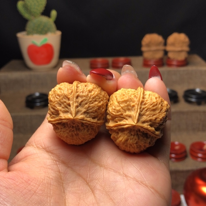 文玩核桃把件光**箭107密石三棱