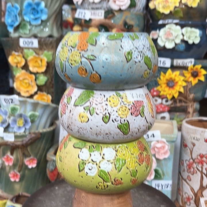 紫砂花盆粗陶材质多肉花盆