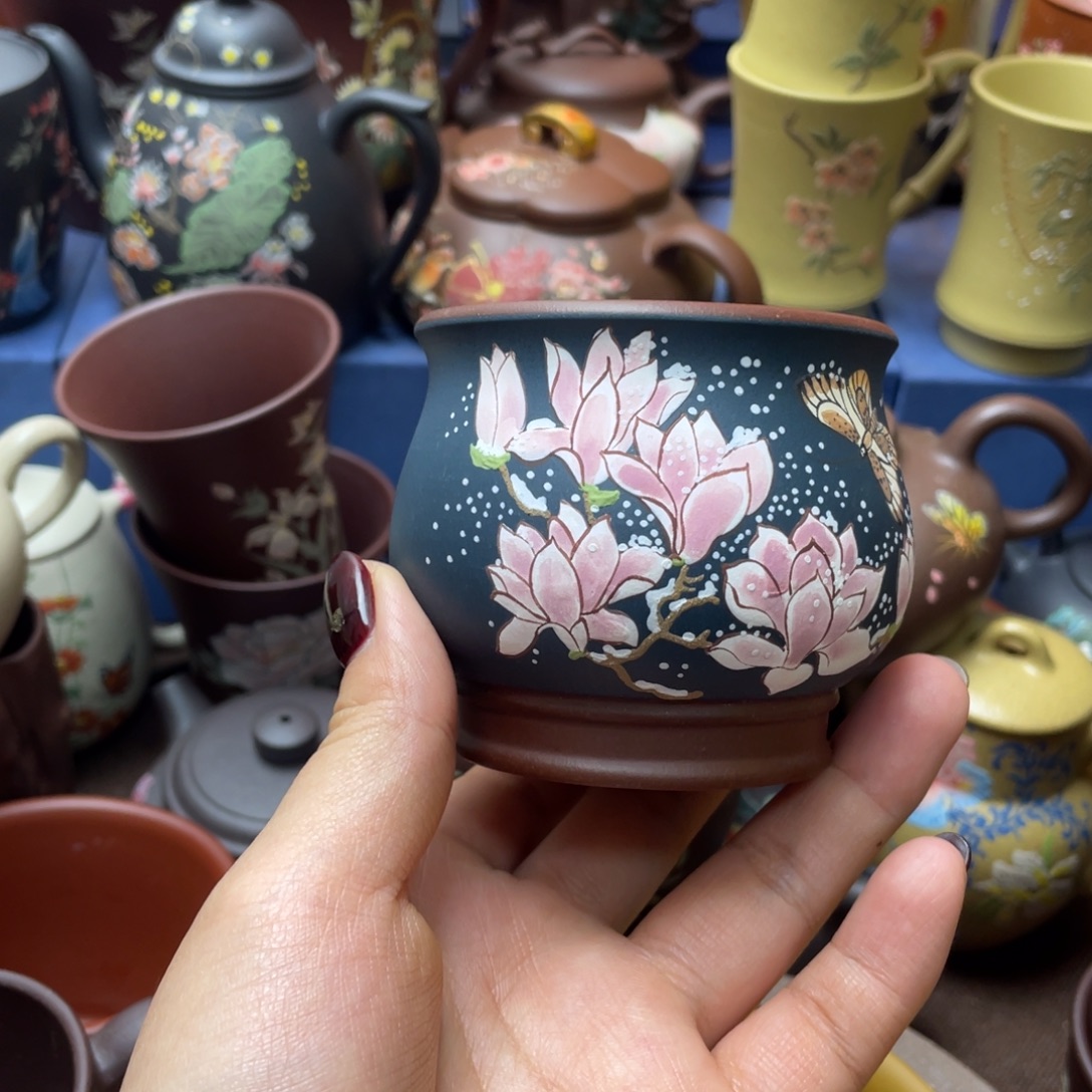 红泥茶杯紫砂主人杯150cc